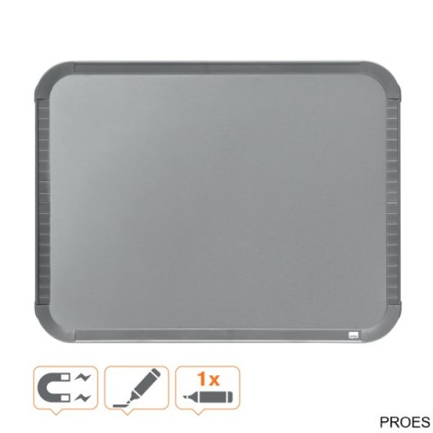 Magnetyczna tabliczka suchościeralna Nobo 220x280mm, srebrna QB05142CD