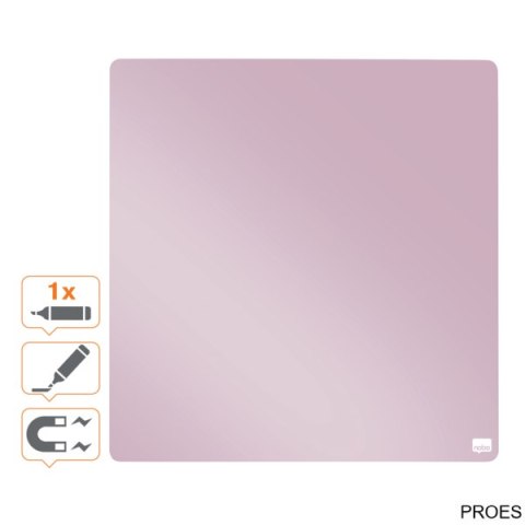 Mała kwadratowa tabliczka suchościeralna Nobo, 360 mm x 360 mm, liliowa 1915623 Mała kwadratowa tabliczka suchościeralna Nobo, 360 mm x 360 mm, liliowa 1915623