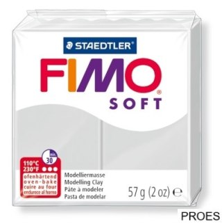 Kostka FIMO soft 57g, jasno szary, masa termoutwardzalna, Staedtler S 8020-80