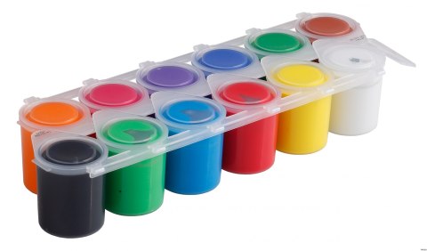 Farba plakatowa tempera, 12 kol x 25ml, Happy color HA 3310 0025-K12 Farba plakatowa tempera, 12 kol x 25ml, Happy color HA 3310 0025-K12