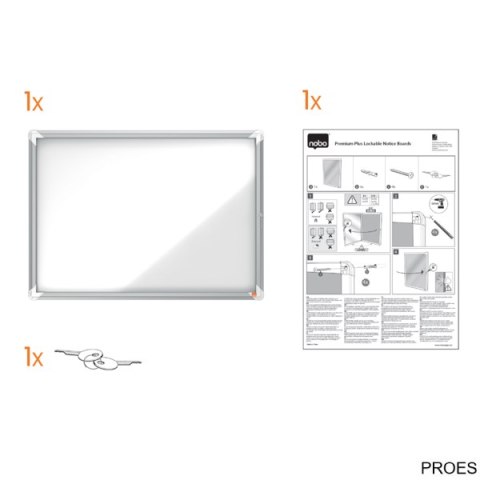 Gablota magnetyczna wewnętrzna Nobo Premium Plus 4xA4 1902557 Gablota magnetyczna wewnętrzna Nobo Premium Plus 4xA4 1902557