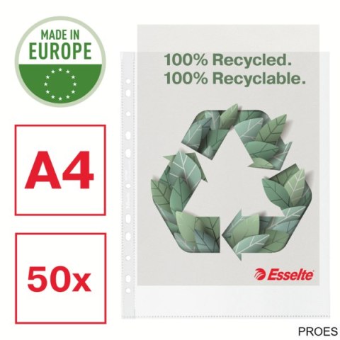 Koszulka groszkowa Recycled Premium PP 70 mic. A4 Maxi 627502 op.50 szt. Esselte Koszulka groszkowa Recycled Premium PP 70 mic. A4 Maxi 627502 op.50 szt. Esselte