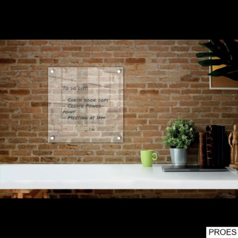 Tablica akrylowa suchościeralna do zawieszania na ścianie Nobo Home 300x300mm 1915619 Tablica akrylowa suchościeralna do zawieszania na ścianie Nobo Home 300x300mm 1915619