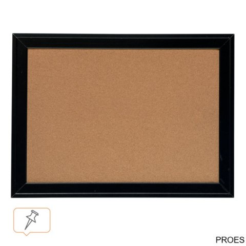 Tablica korkowa Nobo z szeroką czarną ramą, 585x430mm 1903922 Tablica korkowa Nobo z szeroką czarną ramą, 585x430mm 1903922