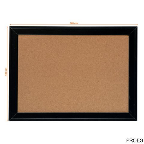 Tablica korkowa Nobo z szeroką czarną ramą, 585x430mm 1903922 Tablica korkowa Nobo z szeroką czarną ramą, 585x430mm 1903922
