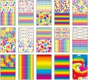 Blok z motywami COLORS, 80g/m2, A4, 15 ark, 27 motyw, Happy Color HA 3808 2030-C