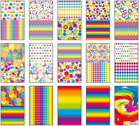 Blok z motywami COLORS, 80g/m2, A4, 15 ark, 27 motyw, Happy Color HA 3808 2030-C Blok z motywami COLORS, 80g/m2, A4, 15 ark, 27 motyw, Happy Color HA 3808 2030-C
