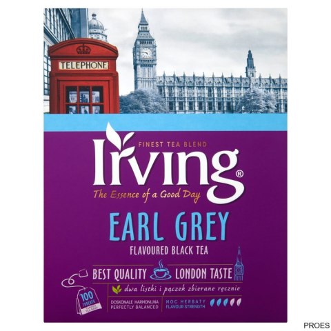 Herbata IRVING Earl Grey 100 torebek 1,5g czarna Herbata IRVING Earl Grey 100 torebek 1,5g czarna