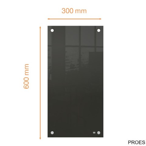 Mała podłużna szklana tablica suchościeralna Nobo Home 300x600mm, czarna 1915609 Mała podłużna szklana tablica suchościeralna Nobo Home 300x600mm, czarna 1915609