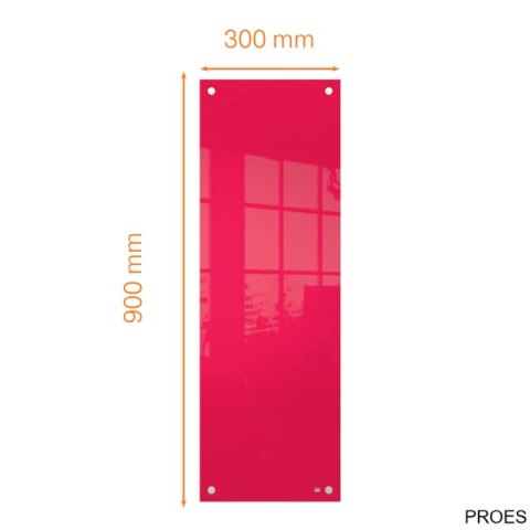 Mała podłużna szklana tablica suchościeralna Nobo Home 300x900mm, czerowna 1915606 Mała podłużna szklana tablica suchościeralna Nobo Home 300x900mm, czerowna 1915606