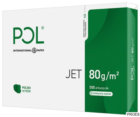Papier xero A4 POLJET 80g klasa białości A 166 karton 5 ryz Papier xero A4 POLJET 80g klasa białości A 166 karton 5 ryz