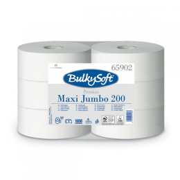 Papier toaletowy BulkySoft centralnego dozowania, 2 warstwy, kolor biały, celuloza, długość roli 200m., 6 rolek, 65902