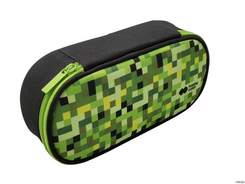 Piórnik saszetka z 1 zamkiem i klapką wewnętrzną, owalny, PIXI green, Happy Color HA 2213 4510-PI3 Piórnik saszetka z 1 zamkiem i klapką wewnętrzną, owalny, PIXI green, Happy Color HA 2213 4510-PI3
