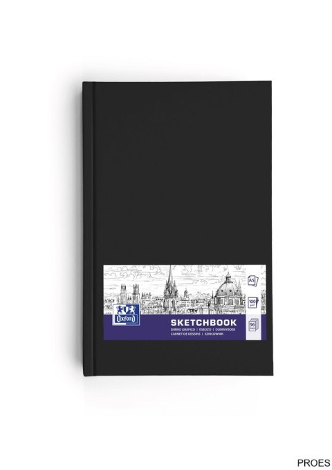 Szkicownik SKETCHBOOK szyty A5 96k 100g czarny 400152622 OXFORD