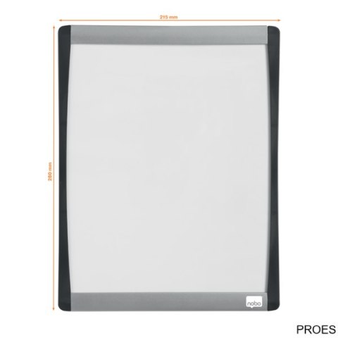 Tablica suchościeralna Nobo z zaokrągloną ramą 280x215mm, biała 1903778