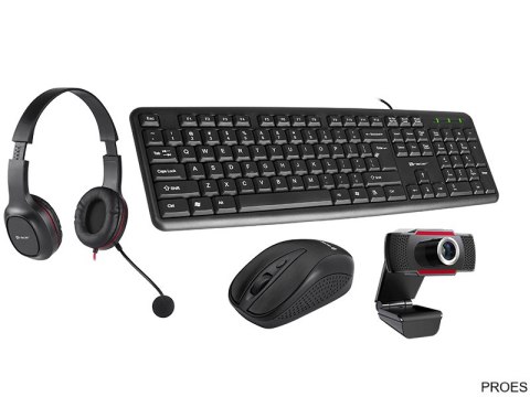 Zestaw 4W1 MULTI-OFFICE TRACER klawiatura+mysz+słuchawki+kamera TRAKLA46695 Zestaw 4W1 MULTI-OFFICE TRACER klawiatura+mysz+słuchawki+kamera TRAKLA46695