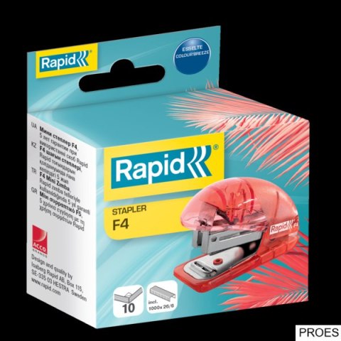 Zszywacz mini Rapid ColourBreeze F4, 10 kartek, 5 lat gwarancji, zielony 5001326 Zszywacz mini Rapid ColourBreeze F4, 10 kartek, 5 lat gwarancji, zielony 5001326