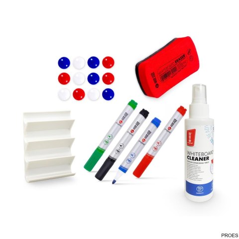 Komplet akcesorii do tablic Memo Be płyn 125ml 4 markery gabka uchwyt magnesy MZ001 Komplet akcesorii do tablic Memo Be płyn 125ml 4 markery gabka uchwyt magnesy MZ001