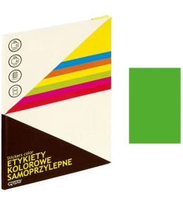 Etykiety samoprzylepne kolorowe A4, zielony, 25 arkuszy GRAND 150-1064