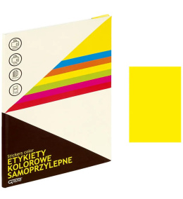 Etykiety samoprzylepne kolorowe A4, żółty, 25 arkuszy GRAND 150-1065