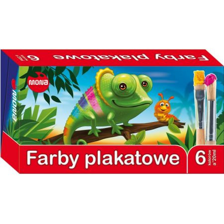 Farby plakatowe MONA 6 kol.20 ml