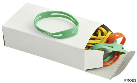 Gumki recepturki krzyżowe 100g 50x11x1 w pudełku mix kol. KF 14678 Gumki recepturki krzyżowe 100g 50x11x1 w pudełku mix kol. KF 14678