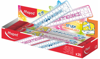 Linijka Study niełamliwa mini friends 15 cm mix kol. torebka 245301 Maped