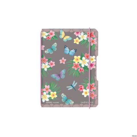 Notatnik A6 40 kartek kratka PP MY.BOOK flex ladylike butterflies 50044313 Herlitz