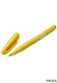 Pisak pędzelkowy do kaligrafii żółty SES15-G PENTEL Pisak pędzelkowy do kaligrafii żółty SES15-G PENTEL