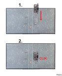 Segregator A4 75mm czerwony CLICK&GO (oprawa+mechanizm, zestaw do samodzielnego złożenia) OPEN