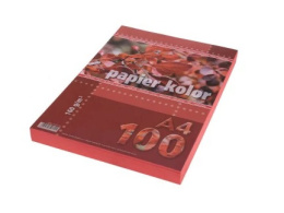 Papier xero A4 160g czerwony (100 arkuszy) KRESKA 324