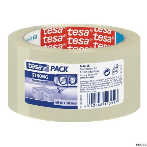 Taśma pakowa 66mx50mm STRONG transparentna 57167-00000-05 TS TESA Taśma pakowa 66mx50mm STRONG transparentna 57167-00000-05 TS TESA