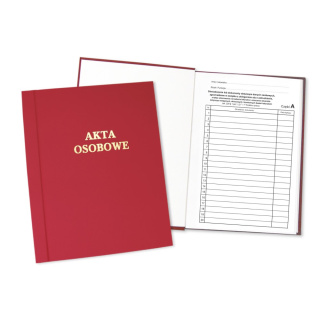 Teczka AO ABCDE oklejana z trescia bordowa 1824-339-104