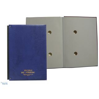 Teczka do podpisu z harm.15k. 920-027 granat WARTA