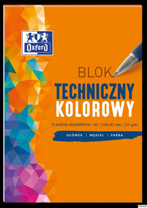 Blok techniczny OXFORD A4 10k 225G kolor 400093230