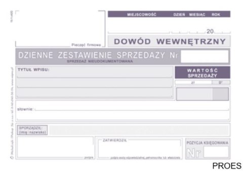 K-15 Dzienne zest.sprzedaży księgowo nieudokumentowanej MICHALCZYK K-15 Dzienne zest.sprzedaży księgowo nieudokumentowanej MICHALCZYK