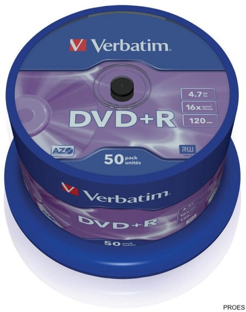 Płyta DVD+R VERBATIM CAKE(50) Matt Silver 4.7GB x16 43550 Płyta DVD+R VERBATIM CAKE(50) Matt Silver 4.7GB x16 43550