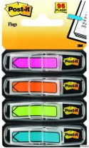 Zakładki indeksujące POST-IT (684-ARR4), PP, 12x43mm, strzałka, 4x24 kart., mix kolorów neonowy 3M-70071353612