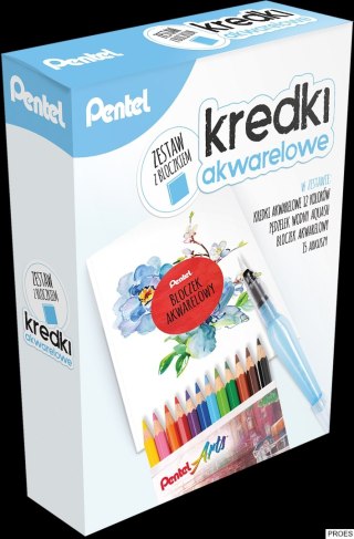 Zestaw akwarelowy ZESTAW CB9-12-FRH-B PENTEL