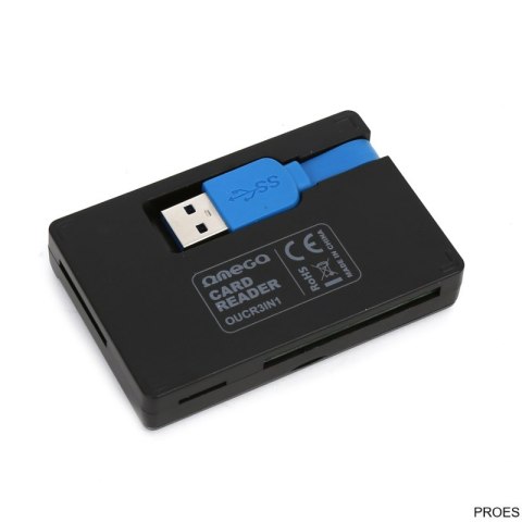 Czytnik kart pamięci microSDHC SDHC SDXC CF USB 3.0 + BOX CARD READER OMEGA OUCR33IN1 Czytnik kart pamięci microSDHC SDHC SDXC CF USB 3.0 + BOX CARD READER OMEGA OUCR33IN1