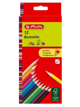 Kredki trójkątne lakierowane 12 kolorów 10412021 Herlitz Kredki trójkątne lakierowane 12 kolorów 10412021 Herlitz