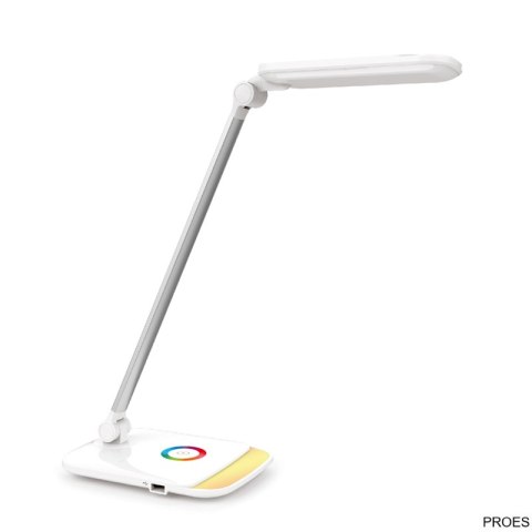 Lampka biurkowa biała LED 12W PDLQ60 USB CHARGER WHITE Platinet