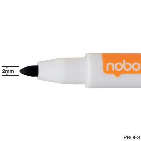 Marker suchościeralny mini, czarny opakowanie 6 szt. Nobo 2104184 Marker suchościeralny mini, czarny opakowanie 6 szt. Nobo 2104184