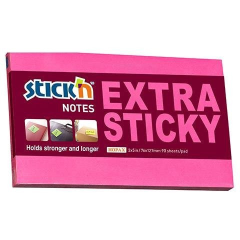 Notes sam.EXTRA STICKY 76X127 różowy neon 90 kartek STICK_N 21675