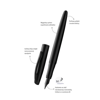 Pióro wieczne jazz noble elegant carbon etui 821834 Herlitz