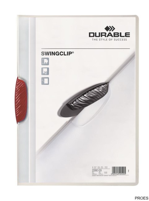 Skoroszyt SWINGCLIP 30 czerwony 226003 1-30kart DURABLE Skoroszyt SWINGCLIP 30 czerwony 226003 1-30kart DURABLE