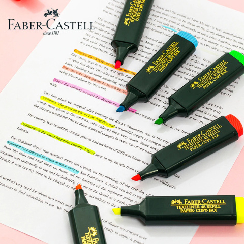 Zakreślacz TEXTLINER 48 różowy FABER-CASTELL 154828 FC Zakreślacz TEXTLINER 48 różowy FABER-CASTELL 154828 FC