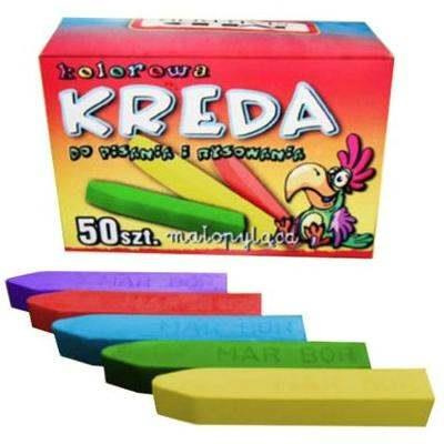 Kreda kolor 50szt. B5 MAR-BOR Kreda kolor 50szt. B5 MAR-BOR