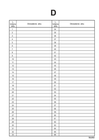 Przekładki do akt osobowych D, 4 RINGI, BIURFOL DRU-055-1-D