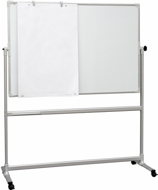 Tablica mobilna obrotowa suchościeralna-magnetyczna 150x100 TOS1510 ECO dwustronna 2x3 mobilna